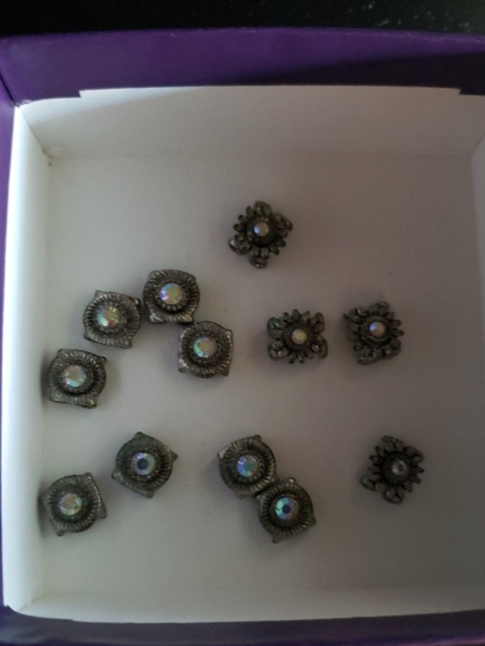 3 styles: Square 2-hole beads with genuine crystals + matching ring spacer beads